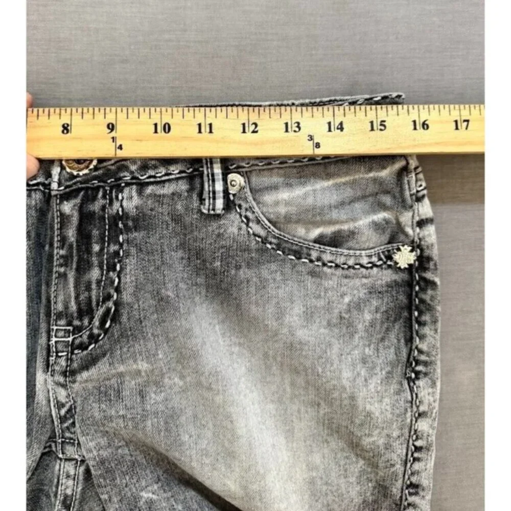 Coogi Cut Off Shorts Womens 32 Gray Denim Raw Hem Button Ladies.‎